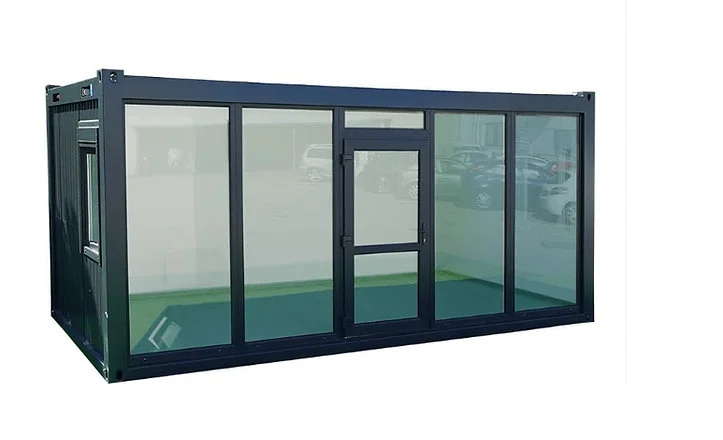 Container 6×3 mètres avec paroi vitrée Ral 7016 – Image 2