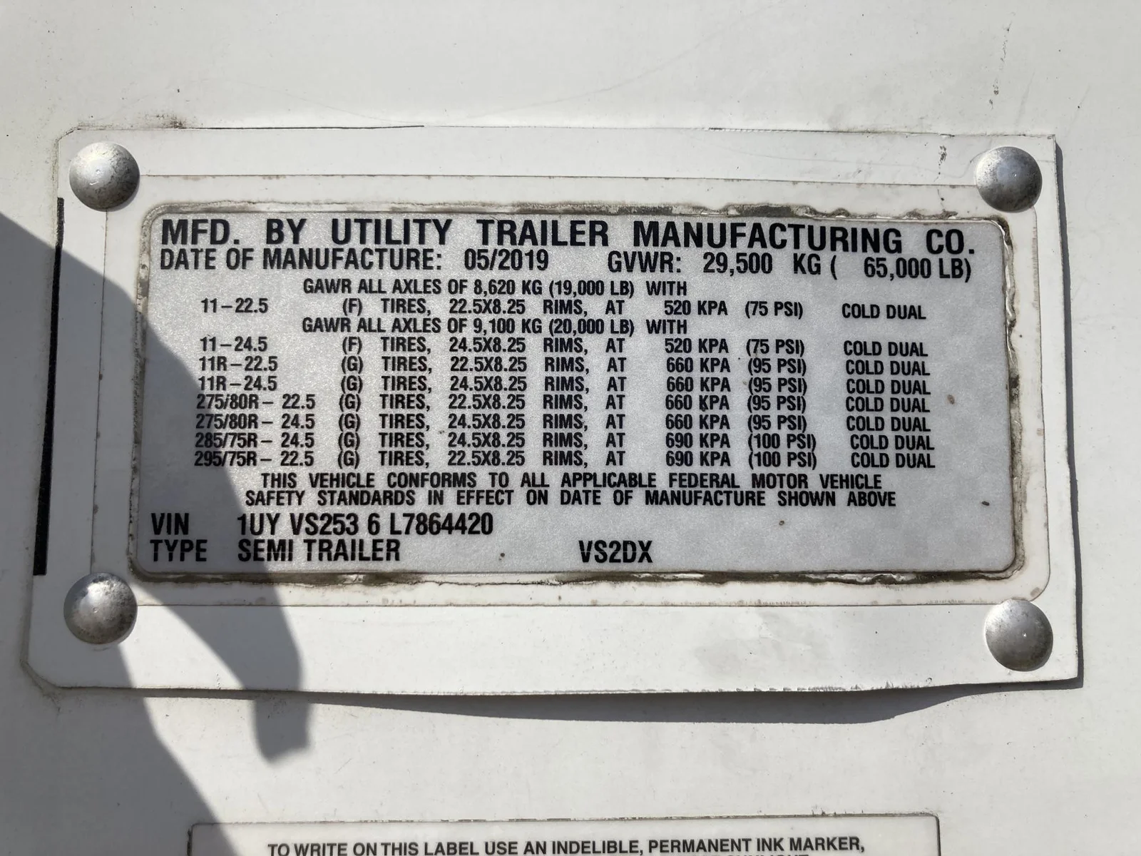 Remorque fourgonnette utilitaire 2020 53’x102″ – Image 17