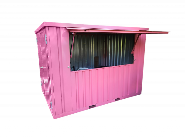 Container bar pliable 3 x 2 METER XL Rose RAL 3014 – Image 3